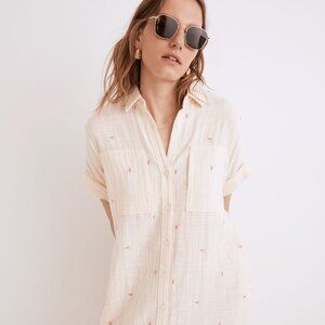 Madewell Embroidered Lightspun Lakeline Shirtdress